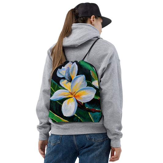 Sunshine Plumeria - Drawstring bag