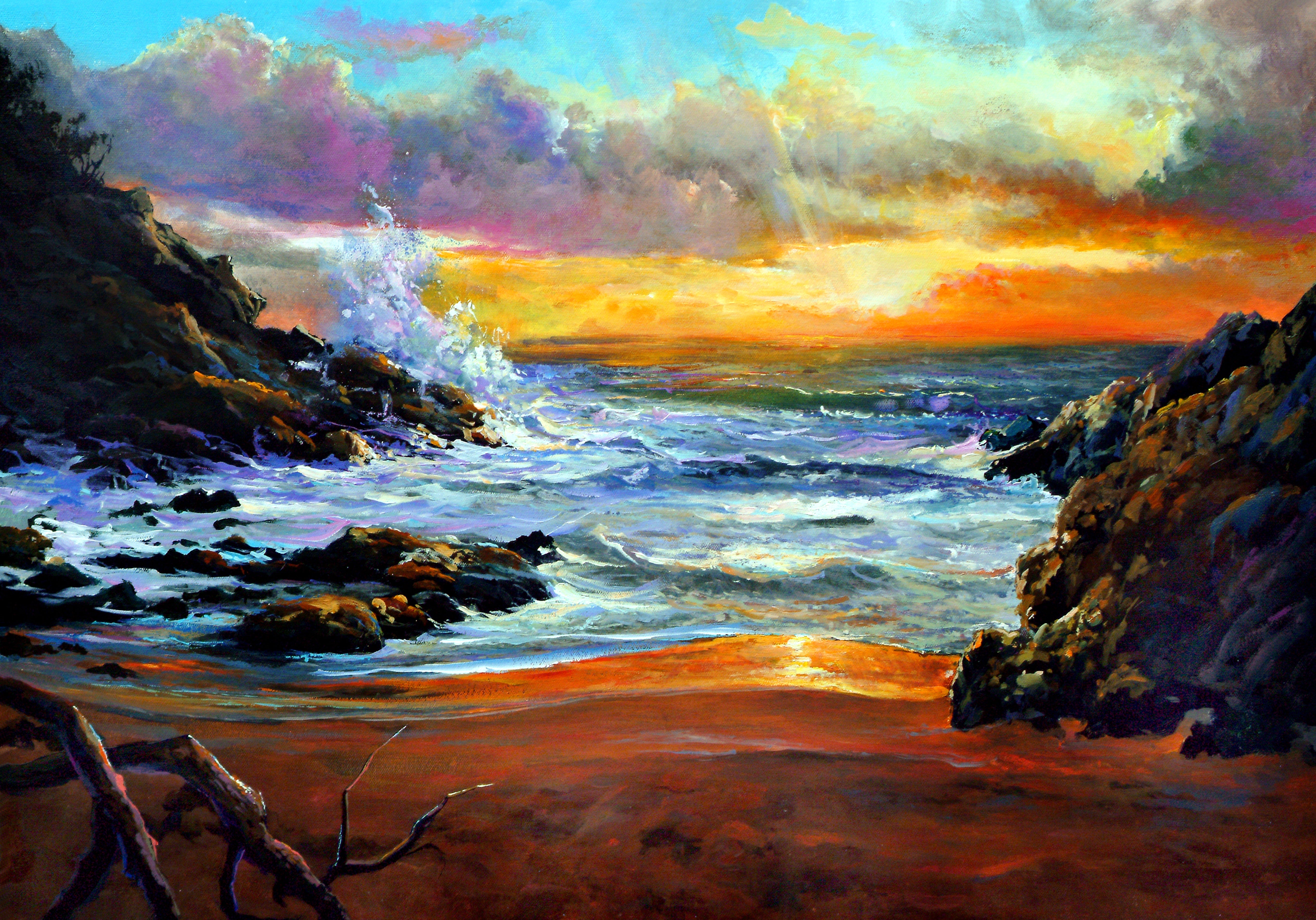 Cotton Candy Sunset - Giclée on Metal – Hues Of Aloha